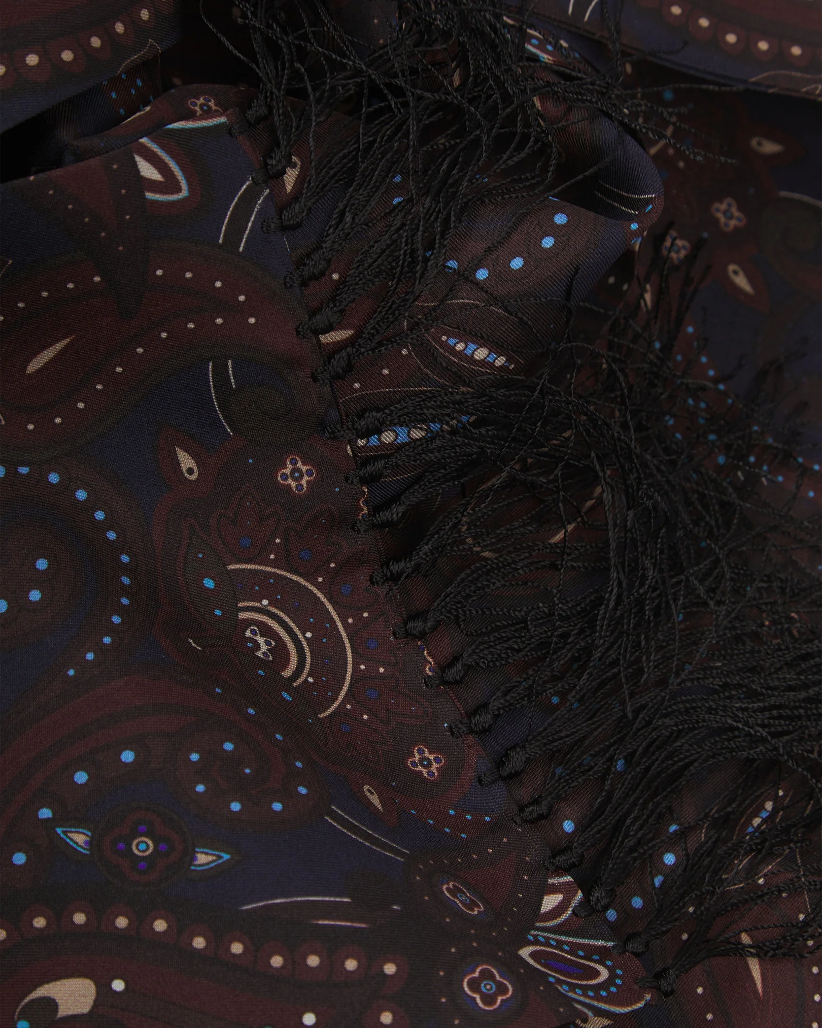 Silk Aviator Scarf - Windermere | Mahogany Daze - Image 2