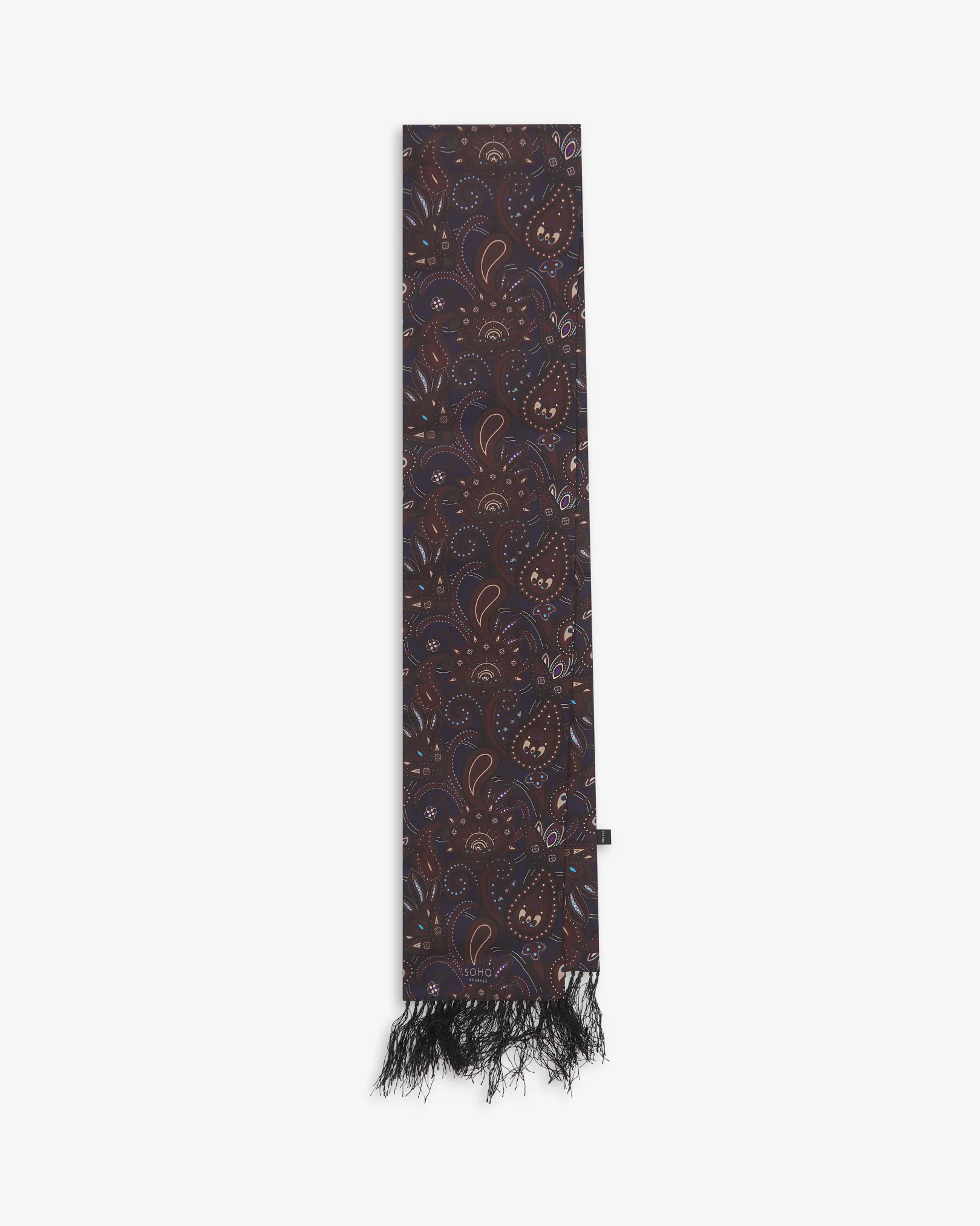 Silk Aviator Scarf - Windermere | Mahogany Daze - Image 3