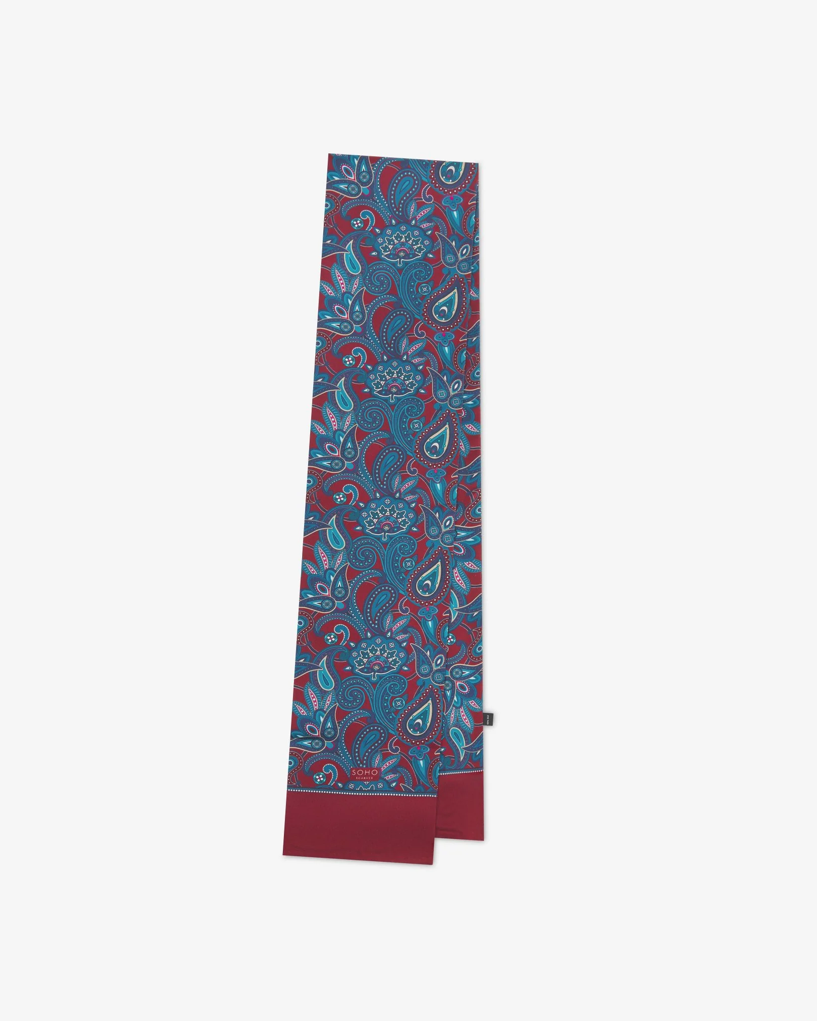 Silk Paisley Scarf in Rust - The Windermere - Image 3