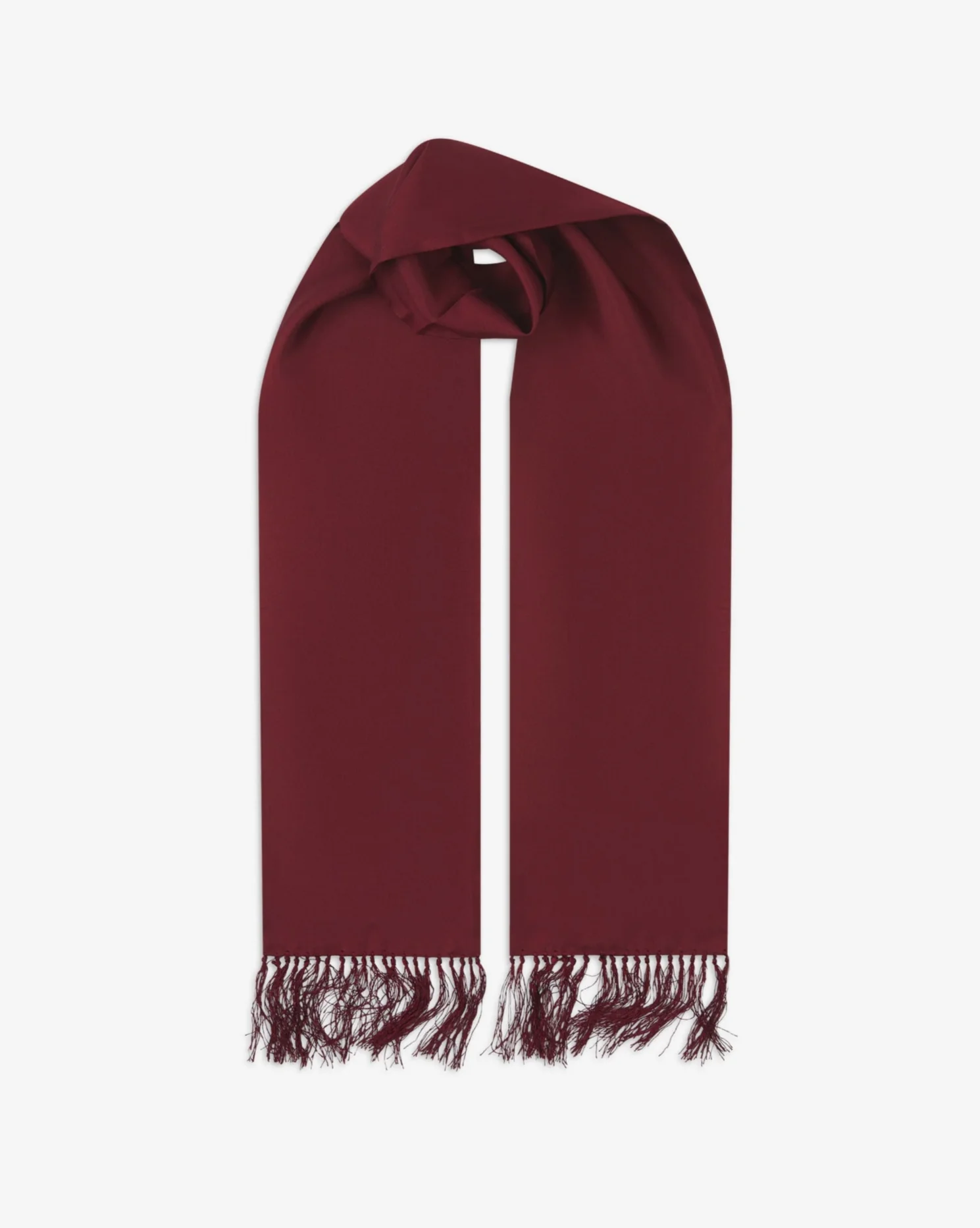 Silk Aviator Scarf - Wine