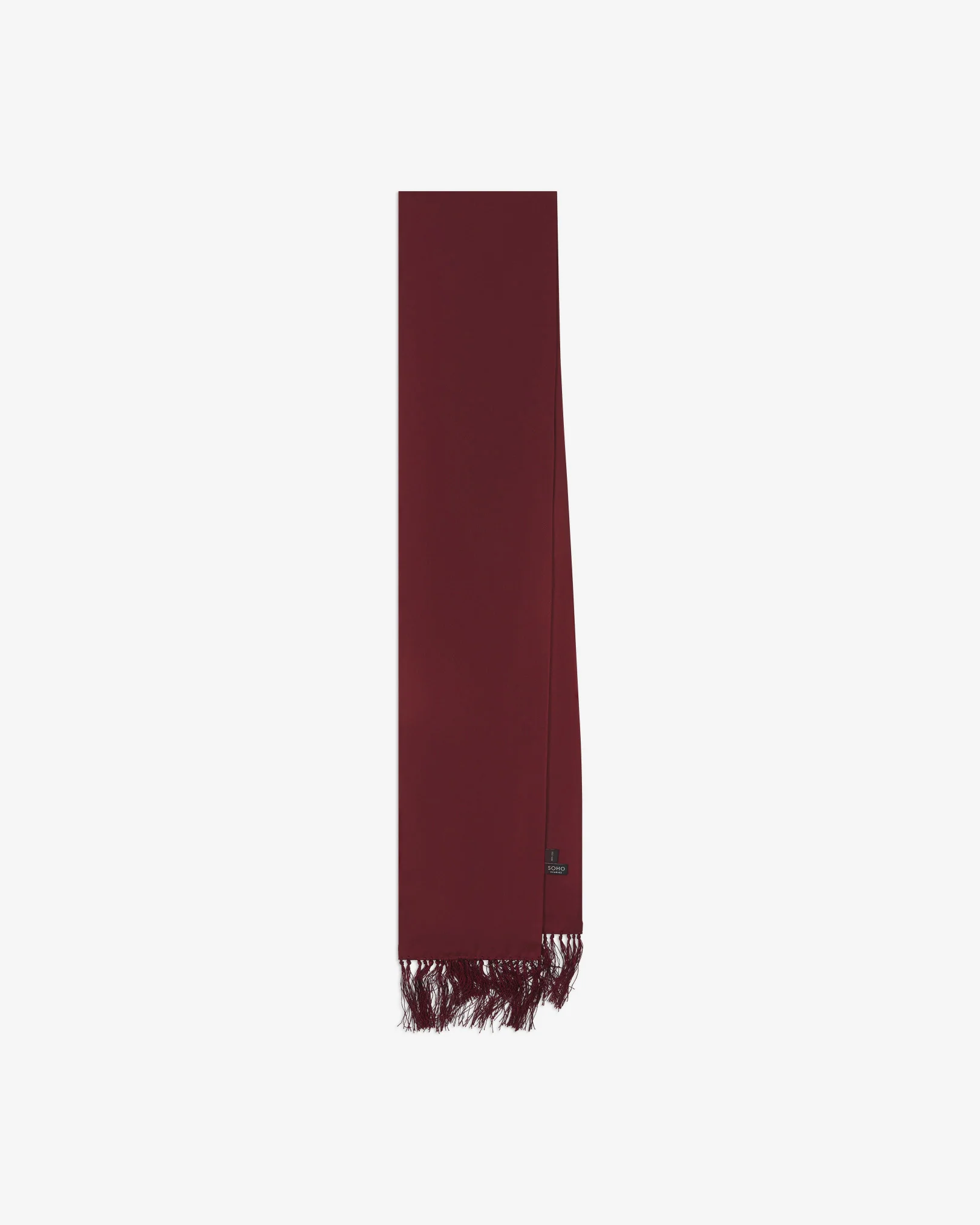 Silk Aviator Scarf - Wine - Image 3
