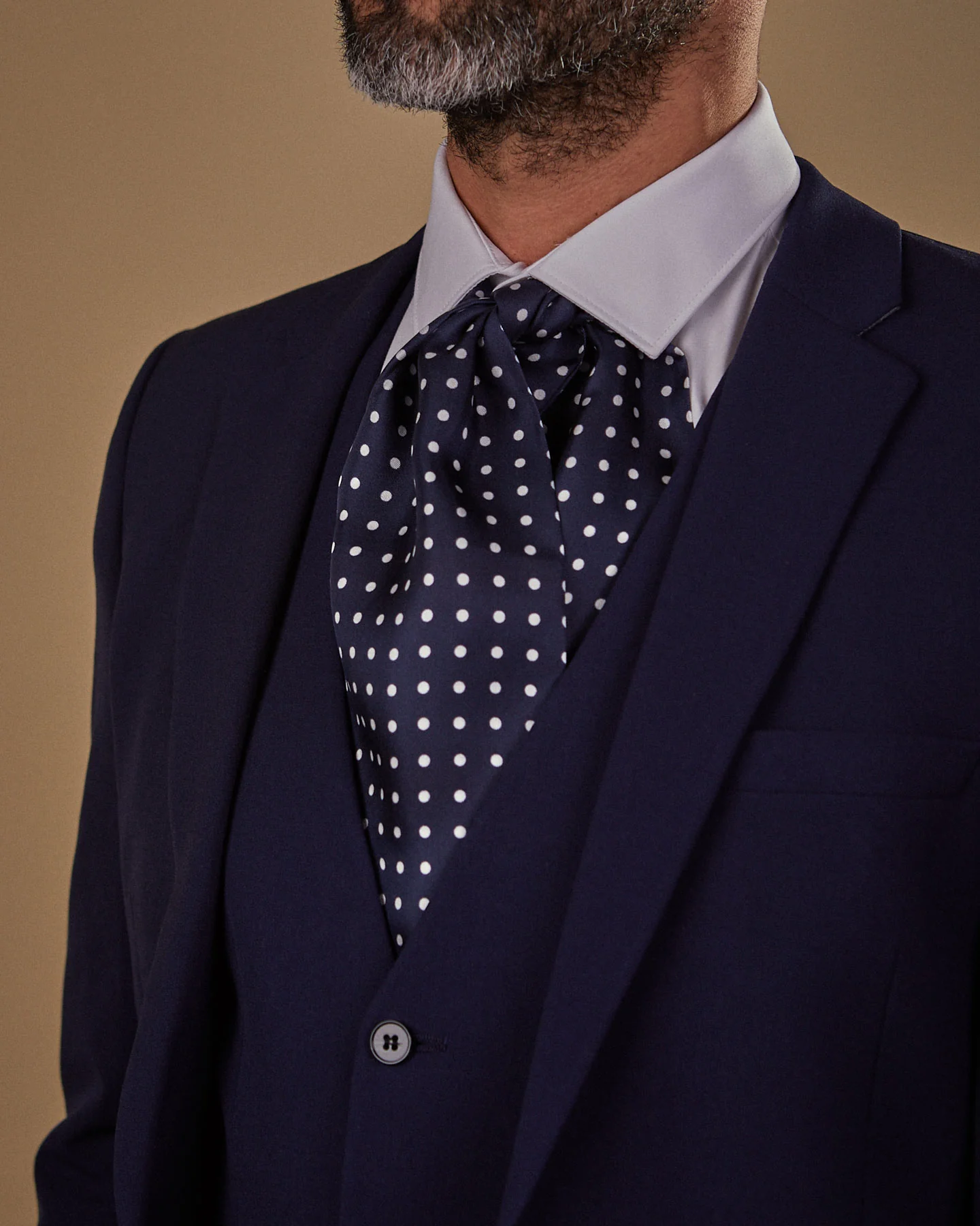 Silk Polka Dot Double Ascot - The Westminster Ascot - Image 5